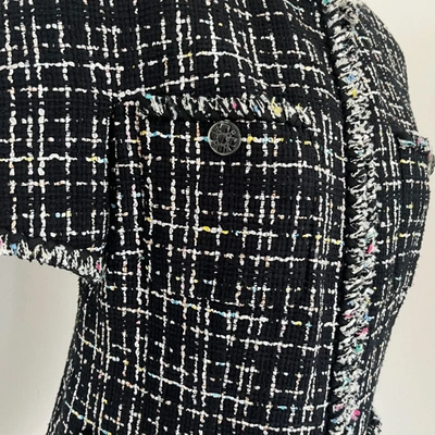 Pre-owned Chanel Black Tweed Short Sleeve Jacket Ss19