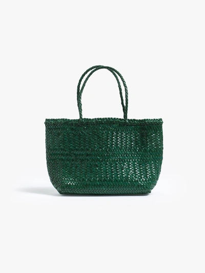 Shop Basket Case Mini Leather Bag Forest Skirt In Green