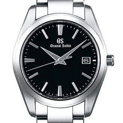 Pre-owned Grand Seiko Seiko  Sbgx261 Black Quartz Stainless Steel Men's Watch In Box