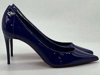 Pre-owned Christian Louboutin Sporty Kate 85 Patent Leather Heels Pumps Shoes $845 In Galactiqueen