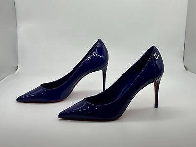 Pre-owned Christian Louboutin Sporty Kate 85 Patent Leather Heels Pumps Shoes $845 In Galactiqueen