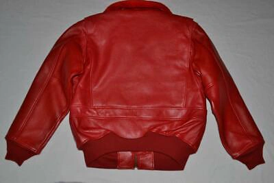 Pre-owned Schott Nyc G1sc Lambskin Wings Of Gold G-1 Flight Jacket Red All Sizes Authentic