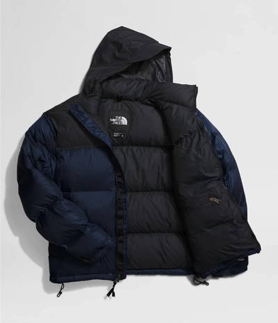 Pre-owned The North Face 1996 Retro Nuptse Nf0a3c8d Mens Navy Black Puffer Jacket L Ncl359