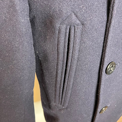Pre-owned Jcrew J.crew Mens $398 Dock Peacoat With Primaloft Navy Size M Bt825 In Blue