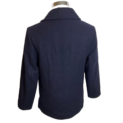 Pre-owned Jcrew J.crew Mens $398 Dock Peacoat With Primaloft Navy Size M Bt825 In Blue