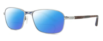 REVO Pre-owned Clive Men Polarized Bifocal Sunglasses Gunmetal Tortoise Havana 58mm 41 Opt In Blue Mirror