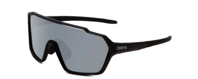 Pre-owned Smith Shift Mag Wrap Semi-rimless Sunglass Black/cp Platinum Mirror&clear 136 Mm In Multicolor