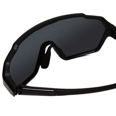 Pre-owned Smith Shift Mag Wrap Semi-rimless Sunglass Black/cp Platinum Mirror&clear 136 Mm In Multicolor