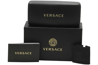 Pre-owned Versace Ve2243 100287 Sunglasses Men's Gold/dark Grey Pilot 43mm In Gray