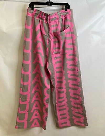 Pre-owned Marc Jacobs Monogram Oversized Sweatpants Women's Size Xl Taupe Pink