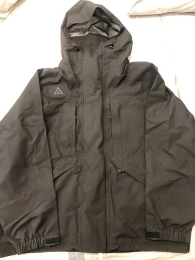 Pre-owned Nike Acg Gore-tex Hooded Jacket Cd7648-011 Black Mens Size L With Tags