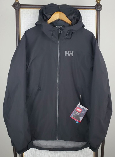 Pre-owned Helly Hansen $275 Size 2xl 10k Waterproof/windproof Ripstop 2l Shell Jacket In Black