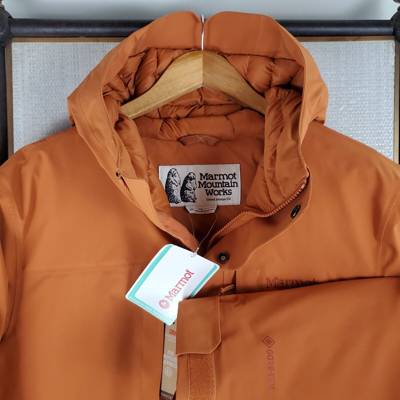 Pre-owned Marmot $400  Mens Size Large Gore-tex Thinsulate Jacket Hood Orange Coat