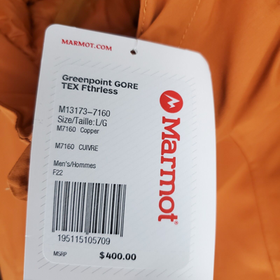 Pre-owned Marmot $400  Mens Size Large Gore-tex Thinsulate Jacket Hood Orange Coat