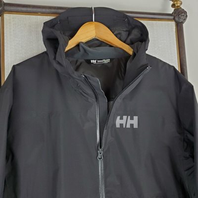 Pre-owned Helly Hansen $275 Size 2xl 10k Waterproof/windproof Ripstop 2l Shell Jacket In Black