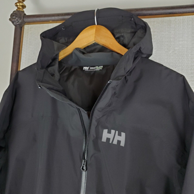 Pre-owned Helly Hansen $275 Size 2xl 10k Waterproof/windproof Ripstop 2l Shell Jacket In Black