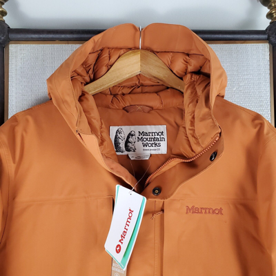 Pre-owned Marmot $400  Mens Size Large Gore-tex Thinsulate Jacket Hood Orange Coat