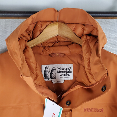 Pre-owned Marmot $400  Mens Size Large Gore-tex Thinsulate Jacket Hood Orange Coat