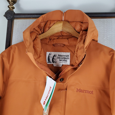 Pre-owned Marmot $400  Mens Size Large Gore-tex Thinsulate Jacket Hood Orange Coat