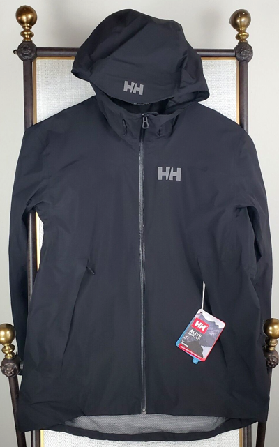Pre-owned Helly Hansen $275 Size 2xl 10k Waterproof/windproof Ripstop 2l Shell Jacket In Black