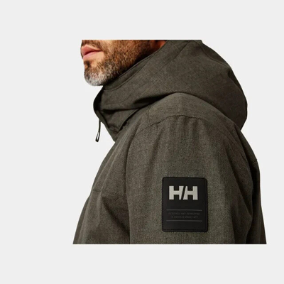 Pre-owned Helly Hansen $350  Mens Sz Large Insulated Waterproof Jacket Hellytech Green