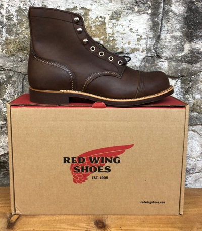 Pre-owned Red Wing Shoes Red Wing Iron Ranger Men's 6-inch Boot In Amber Harness Leather 8111 In Box In Orange