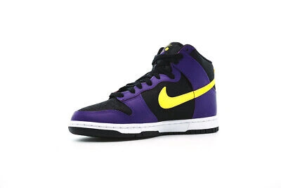 Pre-owned Nike Men's  Dunk High Emb Lakers Black/opti Yellow/court Purple/wht (dh0642 001)
