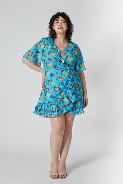Shop Rachel Antonoff Abby Ruffle Wrap Dress In Xxl