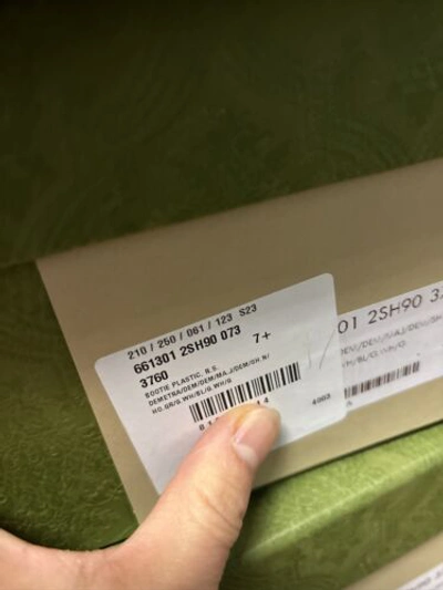 Pre-owned Gucci Basket High Top Basketball Sneakers -white Green Black -men's Us 8/uk 7.5