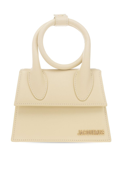 Shop Jacquemus Le Chiquito Noeud Tote Bag In Beige