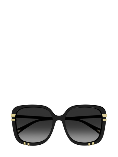 Shop Chloé Eyewear Square Frame Sunglasses In Black