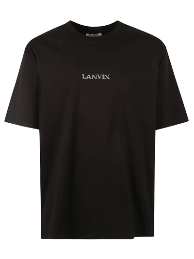 Shop Lanvin Chest Logo T-shirt In Black