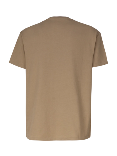 Shop Polo Ralph Lauren T-shirt With Embroidery In Khaki