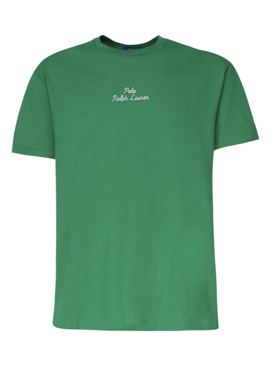 Shop Polo Ralph Lauren T-shirt With Embroidery In Green
