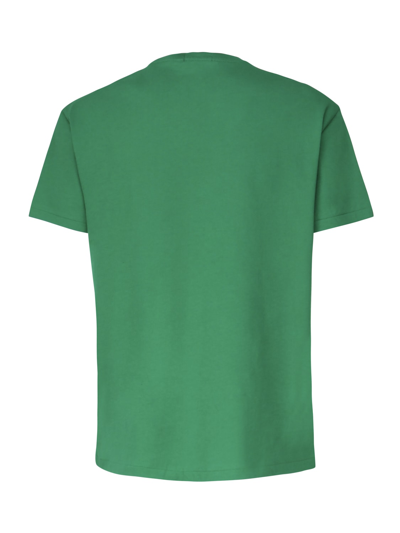 Shop Polo Ralph Lauren T-shirt With Embroidery In Green