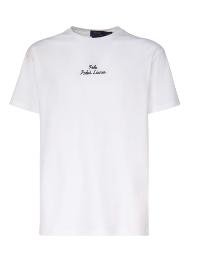 Shop Polo Ralph Lauren T-shirt With Embroidery In White