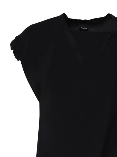 Shop Pinko Tindaro T-shirt With Fabric Details In Black