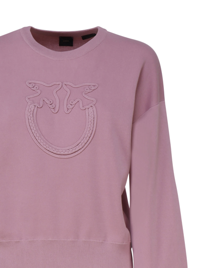 Shop Pinko Sweater With Logo In Pink