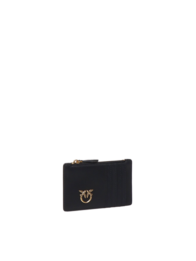 Shop Pinko Zipper Card Holder In Black