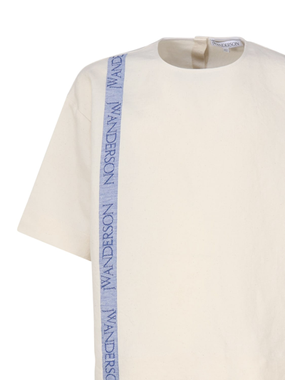 Shop Jw Anderson T-shirt With Logo In Ivory