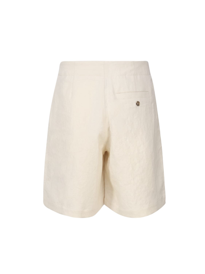 Shop Jw Anderson Wide Leg Bermuda Shorts In Ivory