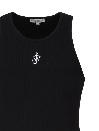 Shop Jw Anderson Anchor Tank Top With Embroidery In Black