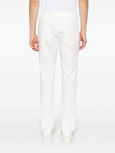 Shop Briglia 1949 White Stretch-cotton Trousers In Bianco