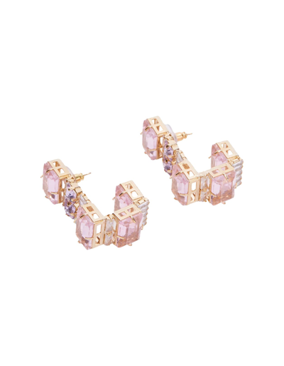 Shop Ermanno Scervino Earrings With Pink Stones