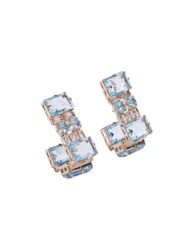 Shop Ermanno Scervino Earrings With Light Blue Stones