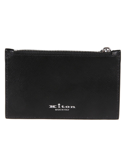 Shop Kiton A009 Credit Card Holder In Nero