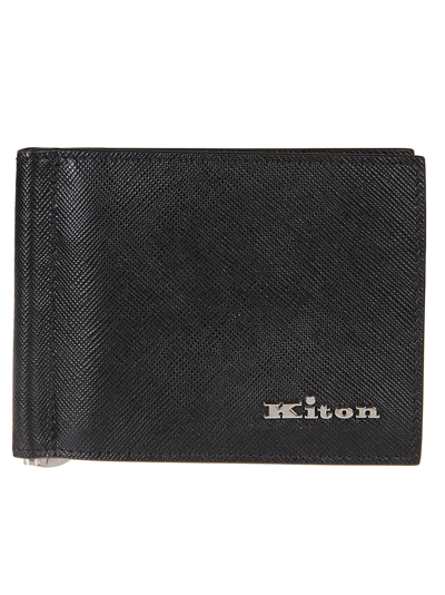 Shop Kiton A013 Wallet In Nero