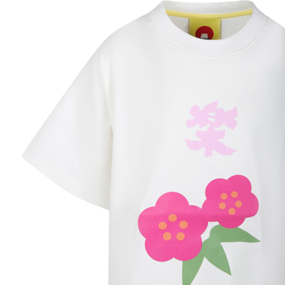 Shop Flower Mountain White T-shirt For Girl With Flowers
