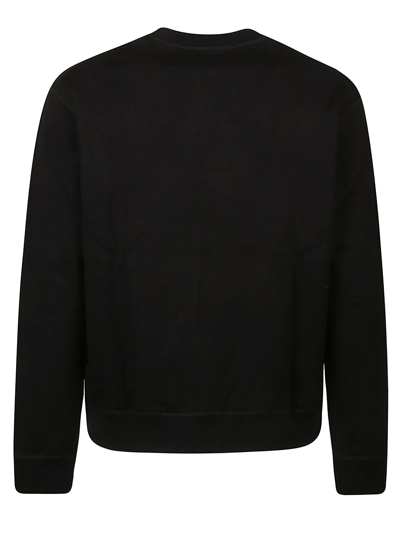 Shop Dsquared2 Icon Blur Cool Fit Sweatshirt In Black/green Fluo