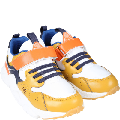 Shop Flower Mountain Orange Yamano Low Sneakers For Boy